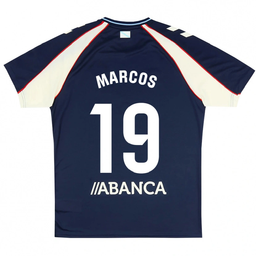 Danxen Kinderen Óscar Marcos #19 Koninklijk Blauw Rood Wit Uitshirt Uittenue 2026/27 T-Shirt