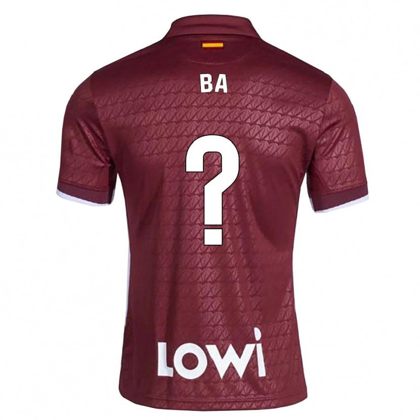 Danxen Kinderen Bouba Ba #0 Donkerrood Wit Uitshirt Uittenue 2026/27 T-Shirt