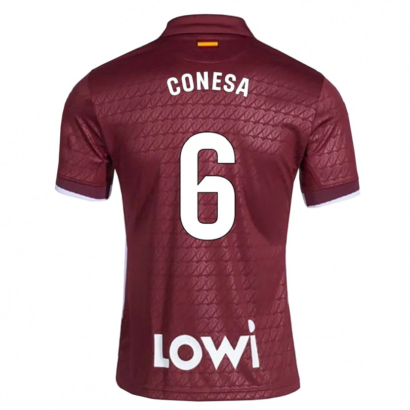 Danxen Kinderen Nico Conesa #6 Donkerrood Wit Uitshirt Uittenue 2026/27 T-Shirt
