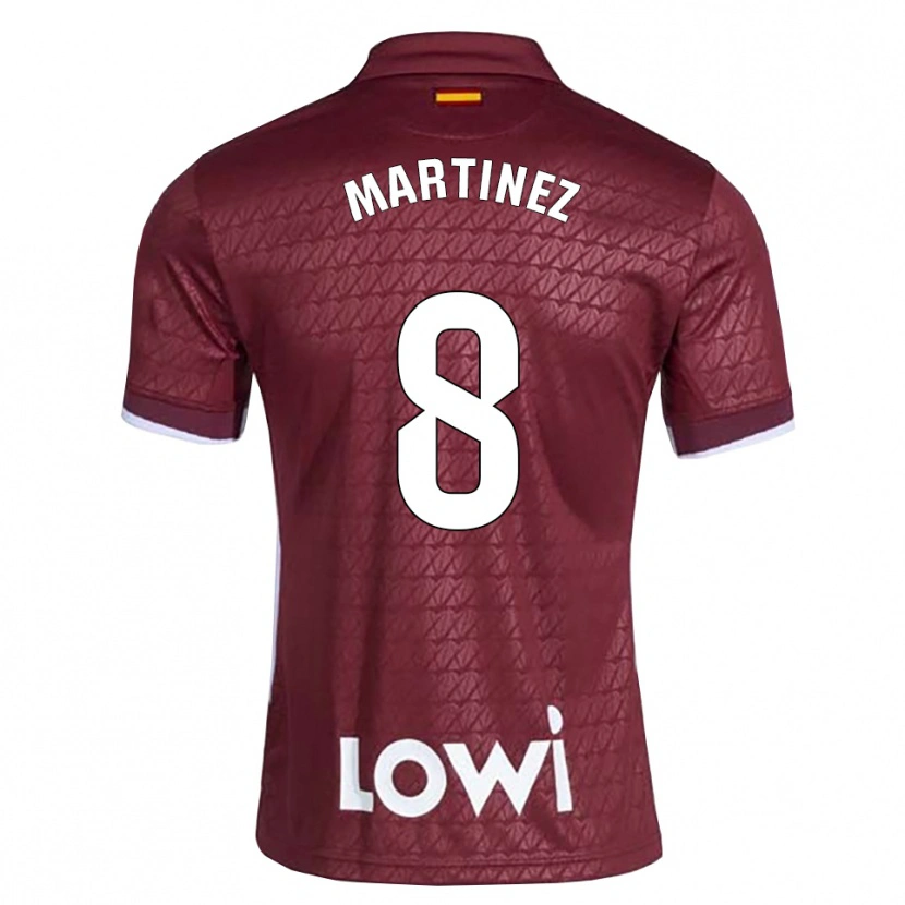 Danxen Kinderen Jesús Martínez #8 Donkerrood Wit Uitshirt Uittenue 2026/27 T-Shirt