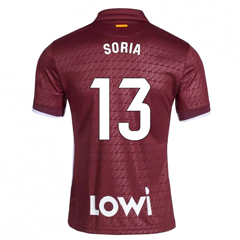 Danxen Kinderen David Soria #13 Donkerrood Wit Uitshirt Uittenue 2026/27 T-Shirt