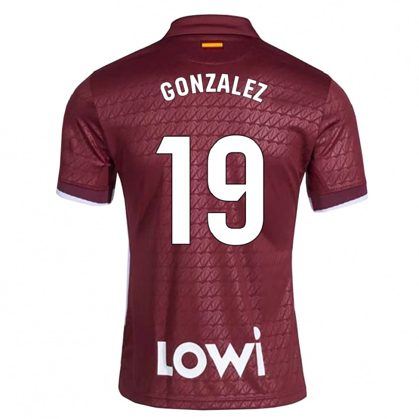 Danxen Kinderen Peter Gonzalez #19 Donkerrood Wit Uitshirt Uittenue 2026/27 T-Shirt