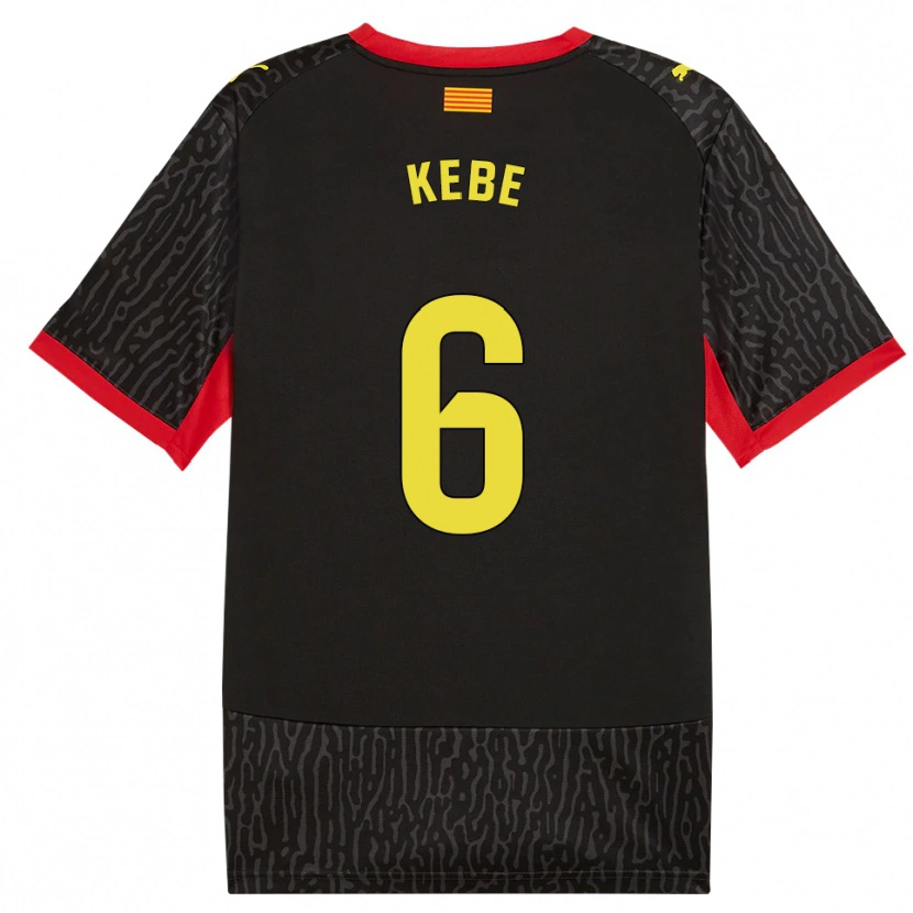 Danxen Kinderen Ibrahima Kébé #6 Zwart Geel Rood Uitshirt Uittenue 2026/27 T-Shirt