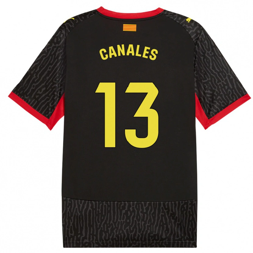 Danxen Kinderen Juanvi Canales #13 Zwart Geel Rood Uitshirt Uittenue 2026/27 T-Shirt