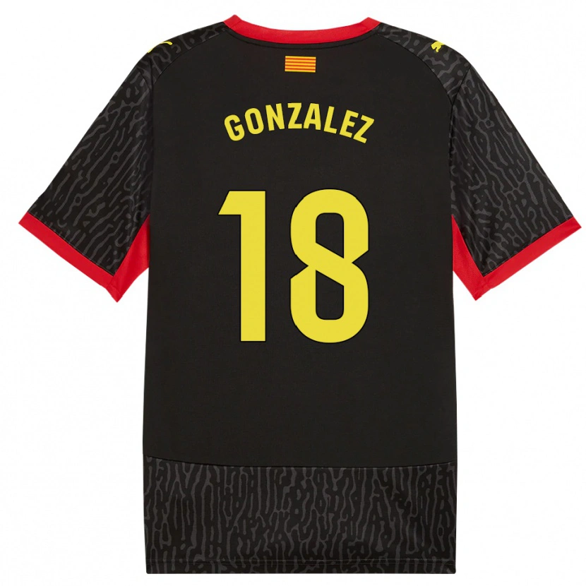 Danxen Kinderen Gerard Gonzalez #18 Zwart Geel Rood Uitshirt Uittenue 2026/27 T-Shirt