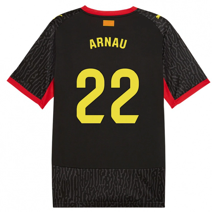 Danxen Kinderen Pol Arnau #22 Zwart Geel Rood Uitshirt Uittenue 2026/27 T-Shirt