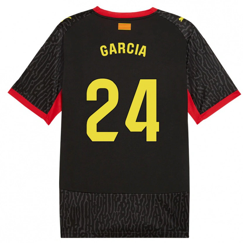 Danxen Kinderen Borja García #24 Zwart Geel Rood Uitshirt Uittenue 2026/27 T-Shirt