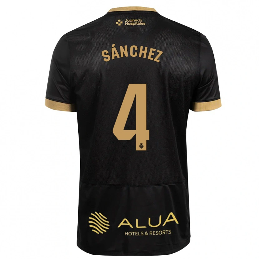 Danxen Kinderen Leo Sánchez #4 Zwart Zandbruin Zwaar Hout Uitshirt Uittenue 2026/27 T-Shirt