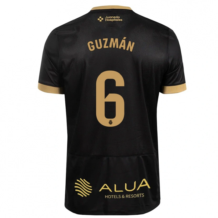 Danxen Kinderen Samuel Guzmán #6 Zwart Zandbruin Zwaar Hout Uitshirt Uittenue 2026/27 T-Shirt