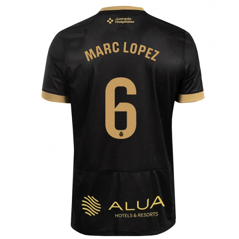 Danxen Kinderen Marc López #6 Zwart Zandbruin Zwaar Hout Uitshirt Uittenue 2026/27 T-Shirt