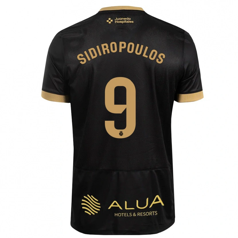 Danxen Kinderen Anastasios Sidiropoulos #9 Zwart Zandbruin Zwaar Hout Uitshirt Uittenue 2026/27 T-Shirt