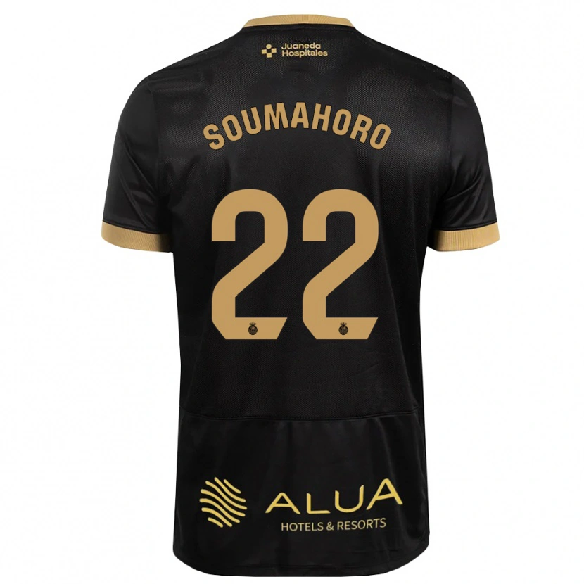 Danxen Kinderen Aboubaka Soumahoro #22 Zwart Zandbruin Zwaar Hout Uitshirt Uittenue 2026/27 T-Shirt