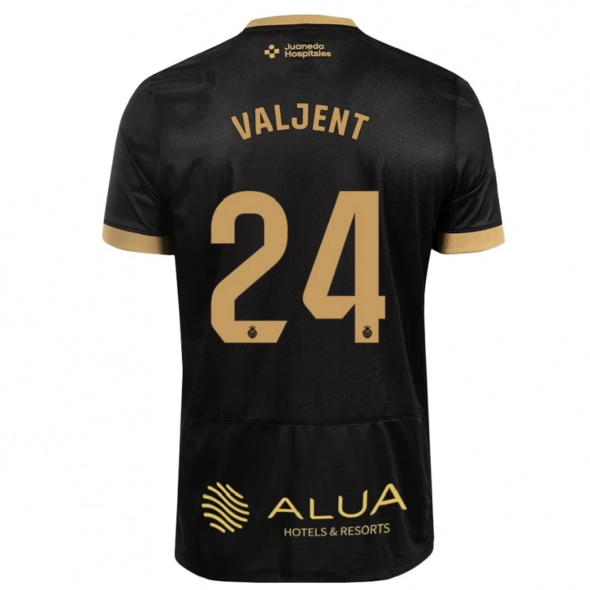 Danxen Kinderen Martin Valjent #24 Zwart Zandbruin Zwaar Hout Uitshirt Uittenue 2026/27 T-Shirt