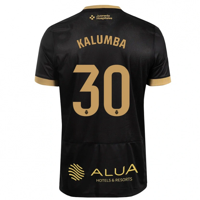 Danxen Kinderen Justin Kalumba #30 Zwart Zandbruin Zwaar Hout Uitshirt Uittenue 2026/27 T-Shirt