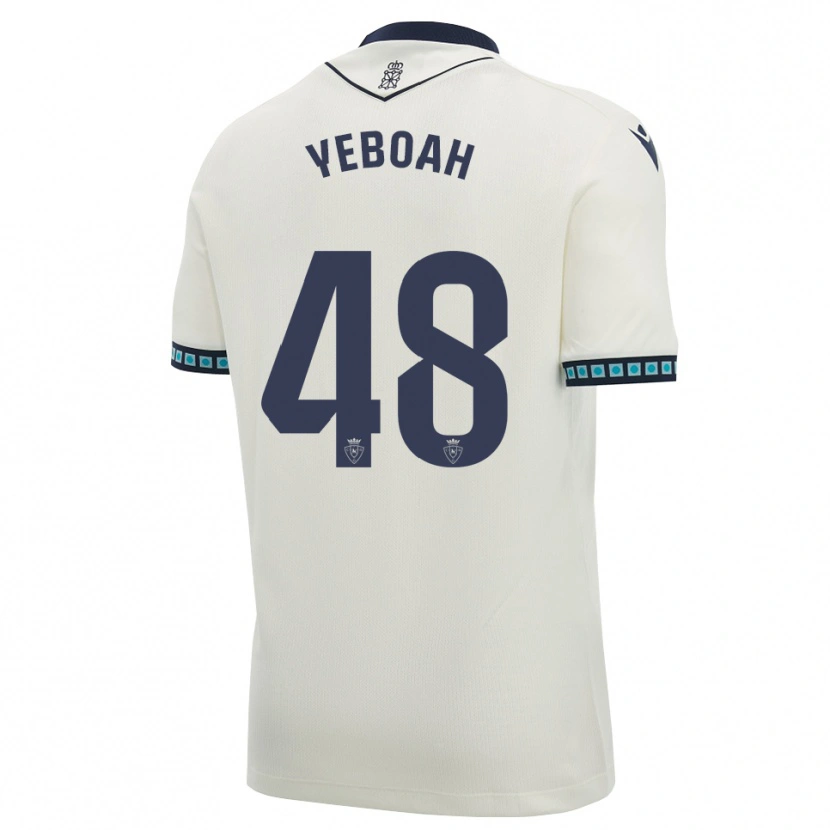 Danxen Kinderen Rockson Yeboah #48 Wit Zwart Licht Hemelsblauw Uitshirt Uittenue 2026/27 T-Shirt