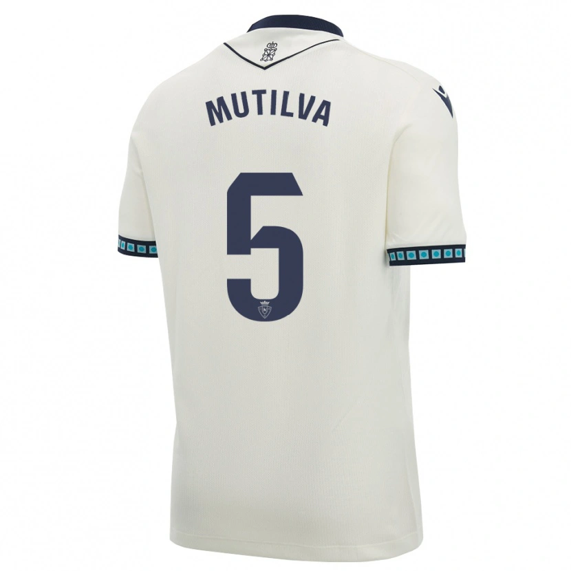 Danxen Kinderen Christian Mutilva #5 Wit Zwart Licht Hemelsblauw Uitshirt Uittenue 2026/27 T-Shirt
