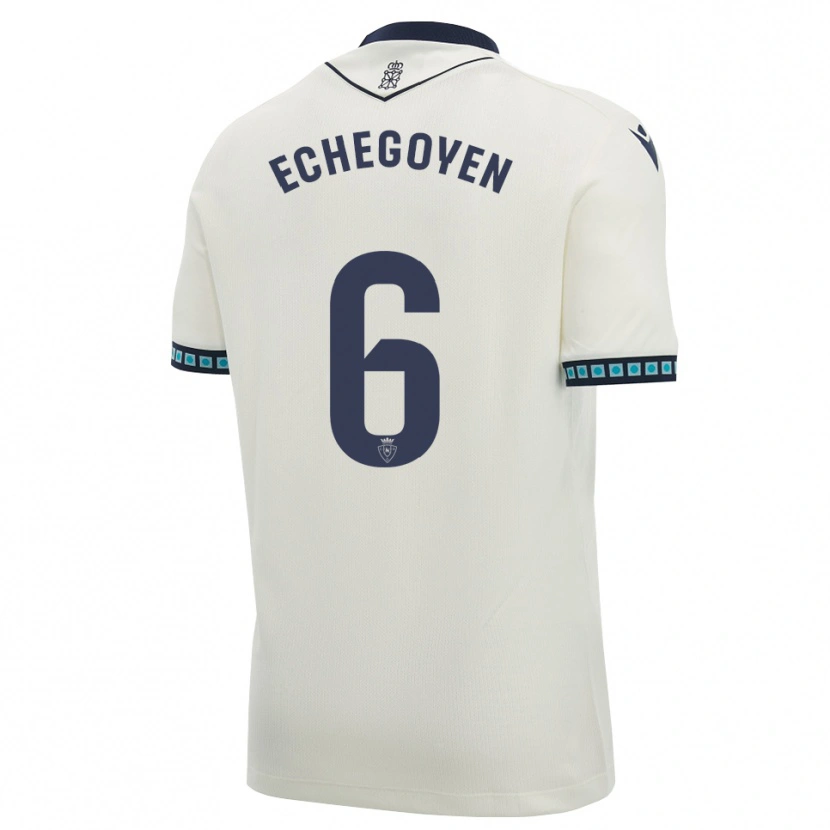 Danxen Kinderen Mauro Echegoyen #6 Wit Zwart Licht Hemelsblauw Uitshirt Uittenue 2026/27 T-Shirt
