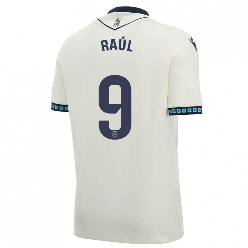 Danxen Kinderen Raúl García #9 Wit Zwart Licht Hemelsblauw Uitshirt Uittenue 2026/27 T-Shirt