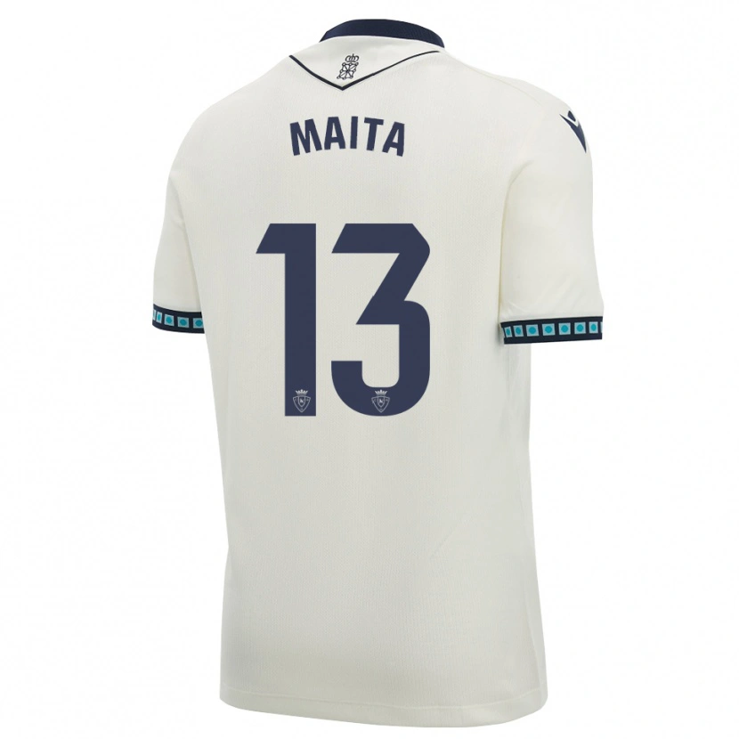 Danxen Kinderen Maitane Zalba Irañeta #13 Wit Zwart Licht Hemelsblauw Uitshirt Uittenue 2026/27 T-Shirt