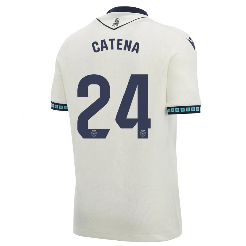 Danxen Kinderen Alejandro Catena #24 Wit Zwart Licht Hemelsblauw Uitshirt Uittenue 2026/27 T-Shirt