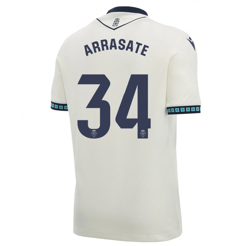 Danxen Kinderen Ibai Arrasate #34 Wit Zwart Licht Hemelsblauw Uitshirt Uittenue 2026/27 T-Shirt