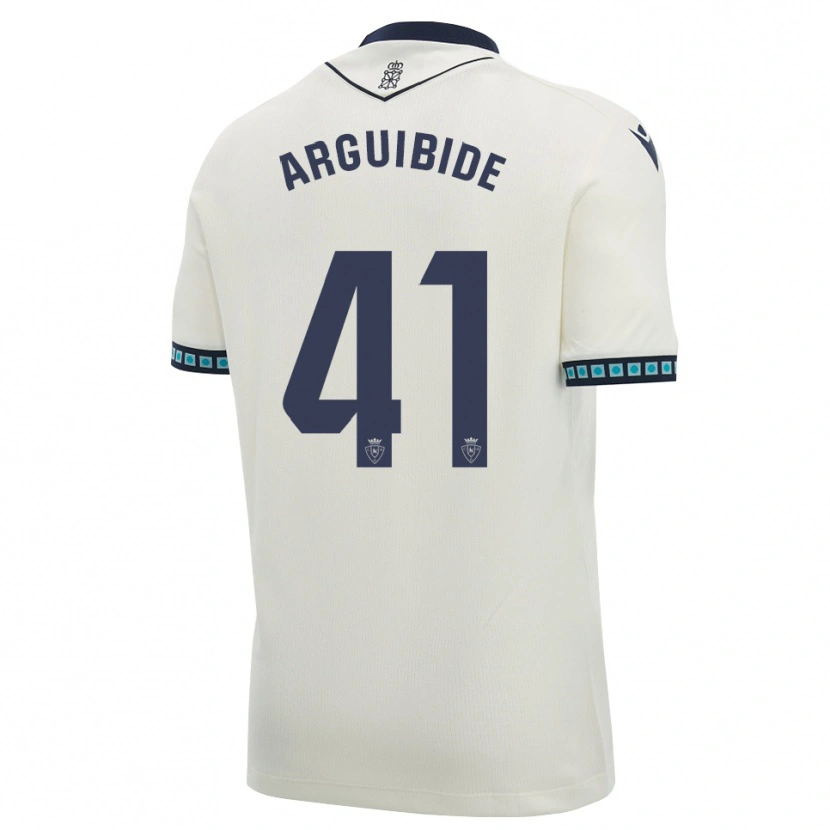 Danxen Kinderen Iñigo Arguibide #41 Wit Zwart Licht Hemelsblauw Uitshirt Uittenue 2026/27 T-Shirt