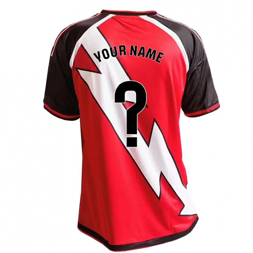 Danxen Kinderen Uw Naam #0 Rood Zwart Wit Uitshirt Uittenue 2026/27 T-Shirt