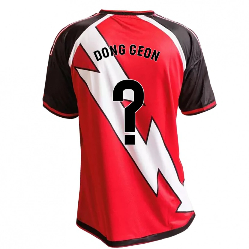 Danxen Kinderen Dong-Geon Eom #0 Rood Zwart Wit Uitshirt Uittenue 2026/27 T-Shirt