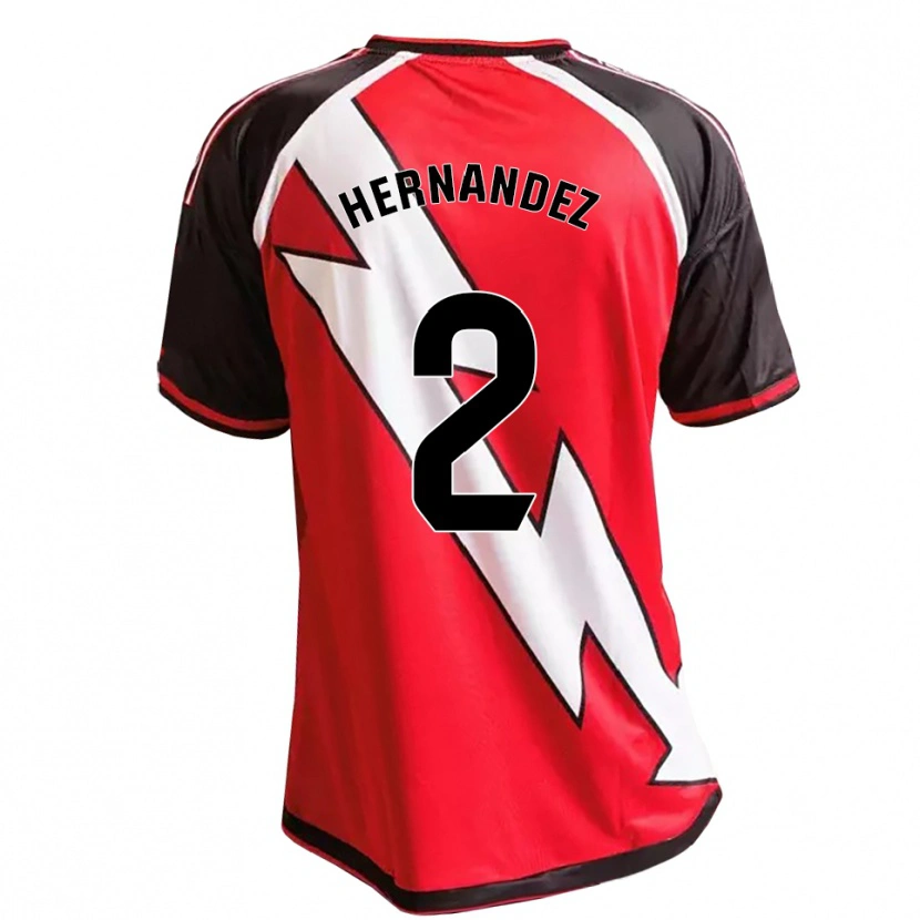 Danxen Kinderen Marco Hernández #2 Rood Zwart Wit Uitshirt Uittenue 2026/27 T-Shirt