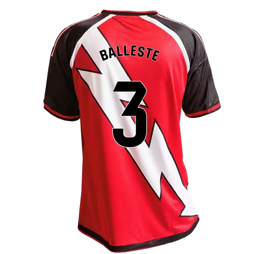 Danxen Kinderen Laia Ballesté #3 Rood Zwart Wit Uitshirt Uittenue 2026/27 T-Shirt