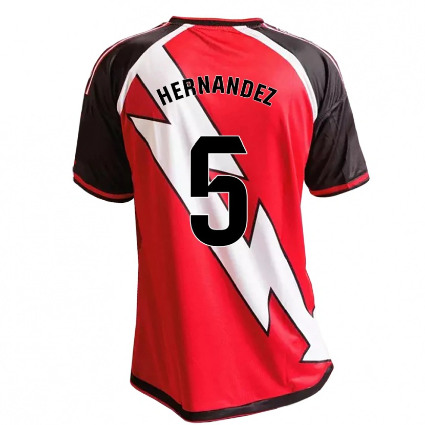 Danxen Kinderen Aridane Hernández #5 Rood Zwart Wit Uitshirt Uittenue 2026/27 T-Shirt
