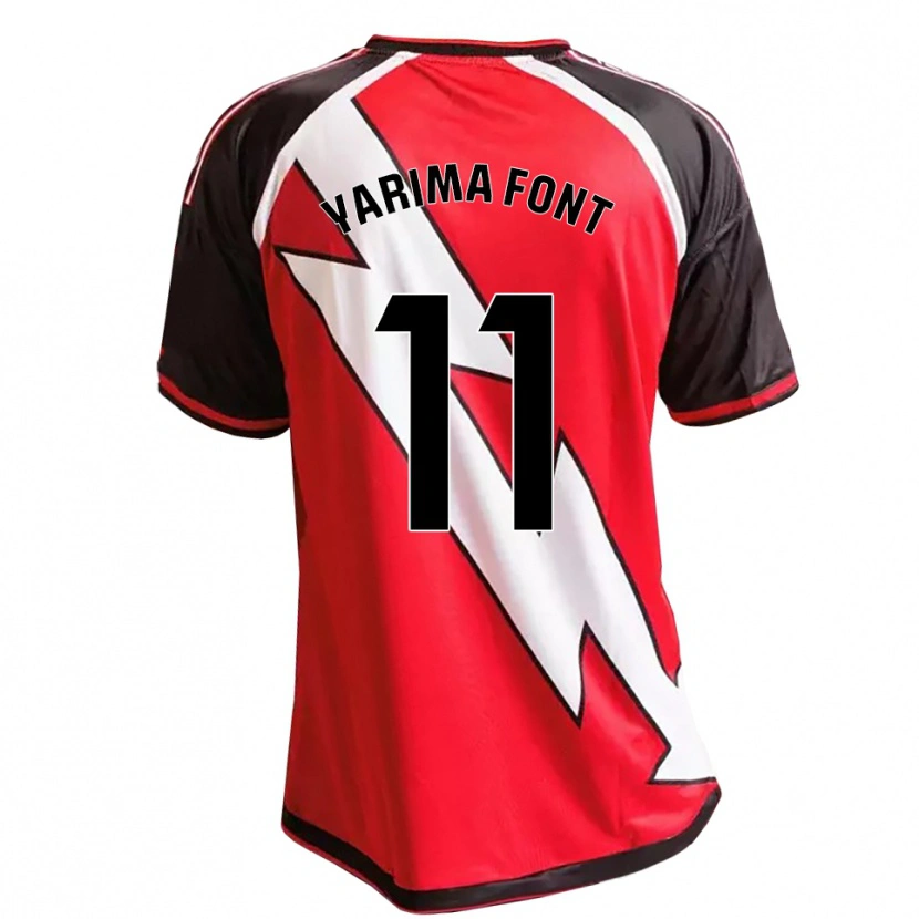 Danxen Kinderen Yarima Font Barrasa #11 Rood Zwart Wit Uitshirt Uittenue 2026/27 T-Shirt