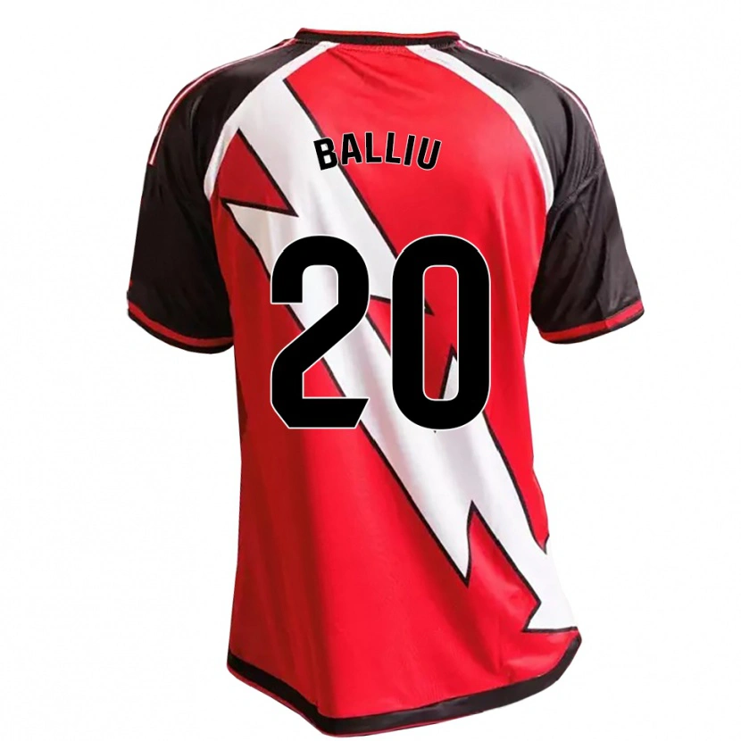 Danxen Kinderen Iván Balliu #20 Rood Zwart Wit Uitshirt Uittenue 2026/27 T-Shirt