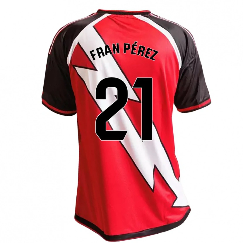 Danxen Kinderen Fran Pérez #21 Rood Zwart Wit Uitshirt Uittenue 2026/27 T-Shirt