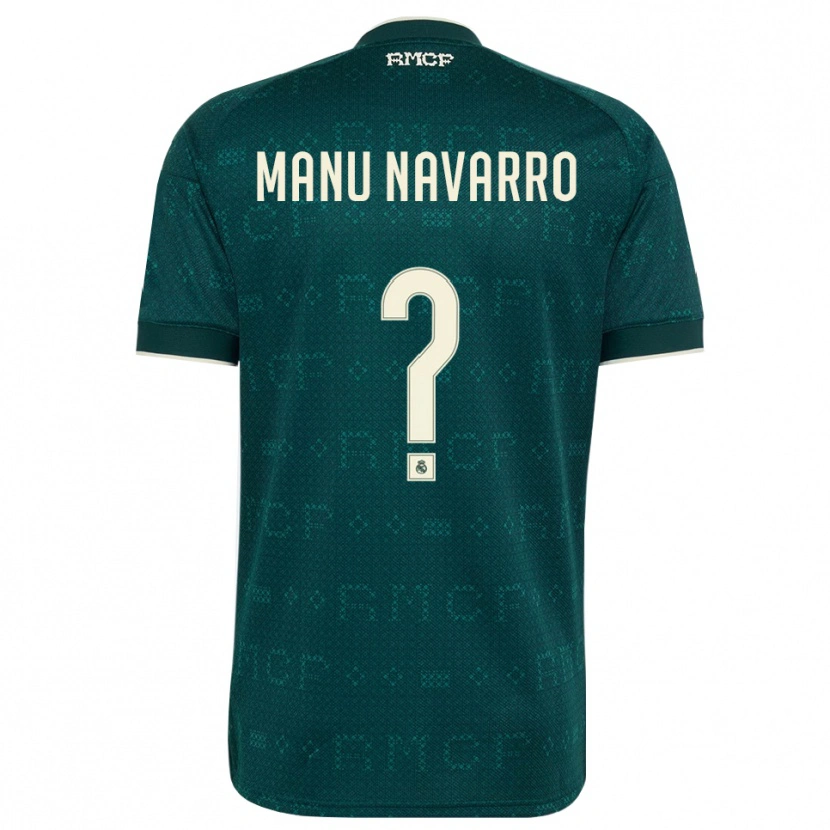 Danxen Kinderen Manu Navarro #0 Donker Leigrijs Wit Uitshirt Uittenue 2026/27 T-Shirt