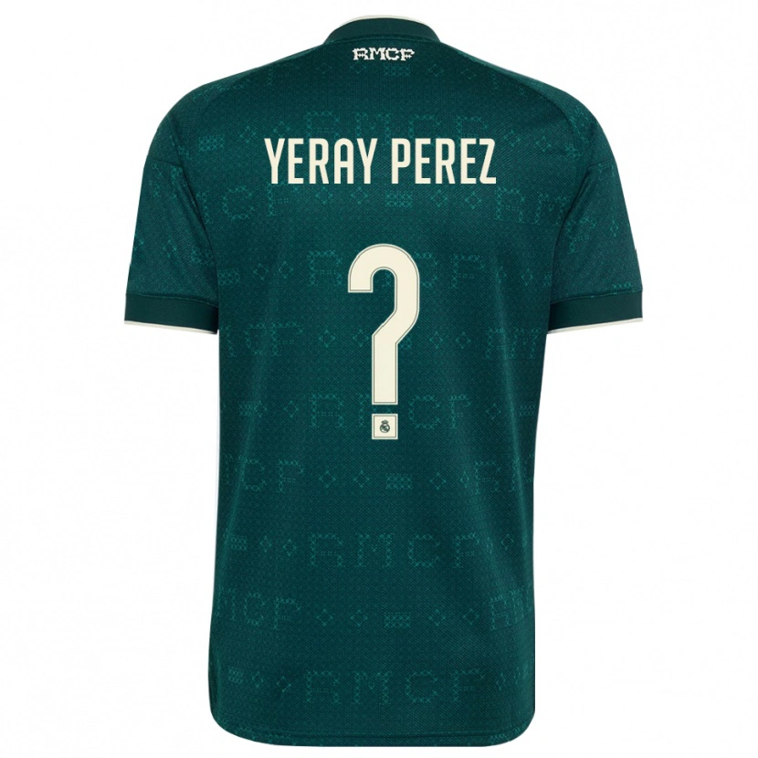 Danxen Kinderen Yeray Perez #0 Donker Leigrijs Wit Uitshirt Uittenue 2026/27 T-Shirt