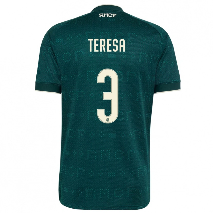 Danxen Kinderen Teresa Abelleira #3 Donker Leigrijs Wit Uitshirt Uittenue 2026/27 T-Shirt