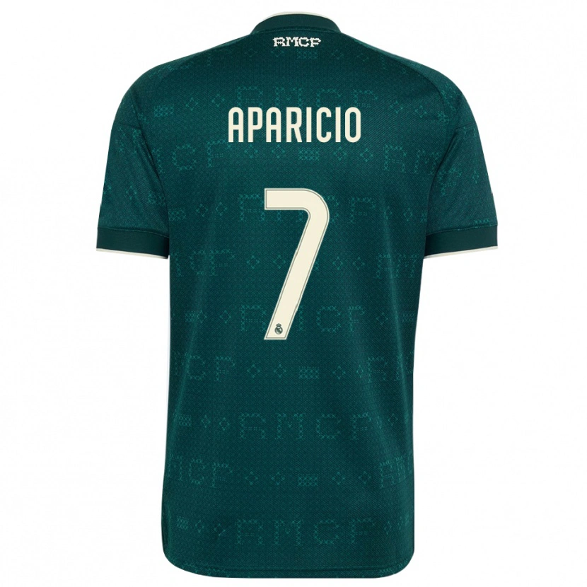 Danxen Kinderen Esteban Aparicio #7 Donker Leigrijs Wit Uitshirt Uittenue 2026/27 T-Shirt