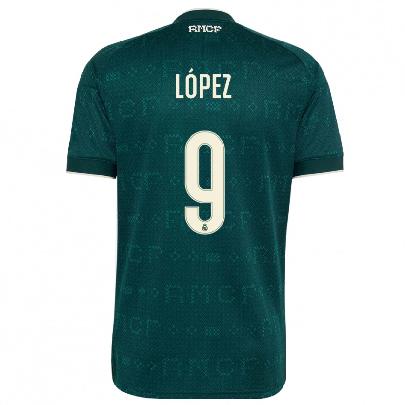 Danxen Kinderen Mikel López #9 Donker Leigrijs Wit Uitshirt Uittenue 2026/27 T-Shirt