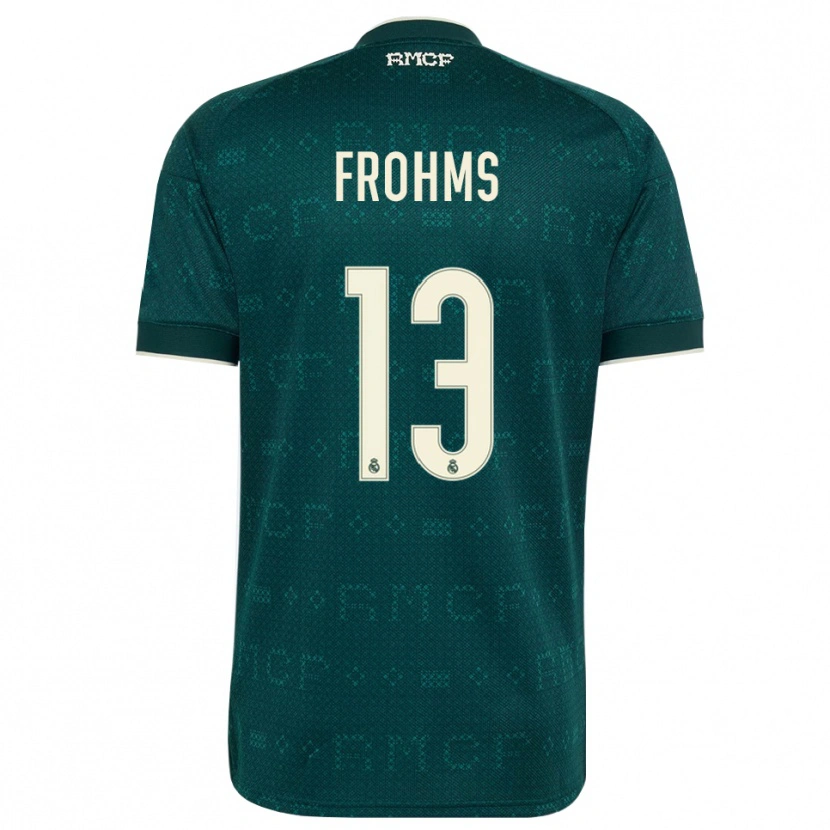 Danxen Kinderen Merle Frohms #13 Donker Leigrijs Wit Uitshirt Uittenue 2026/27 T-Shirt