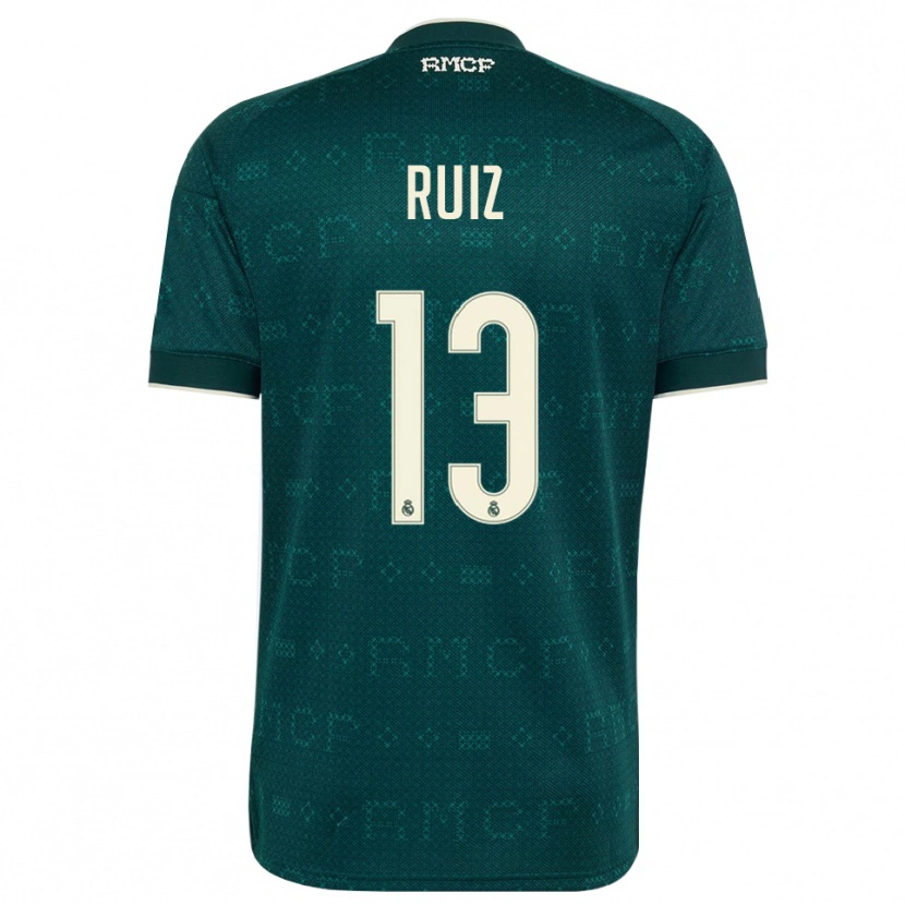 Danxen Kinderen Guillermo Ruiz #13 Donker Leigrijs Wit Uitshirt Uittenue 2026/27 T-Shirt
