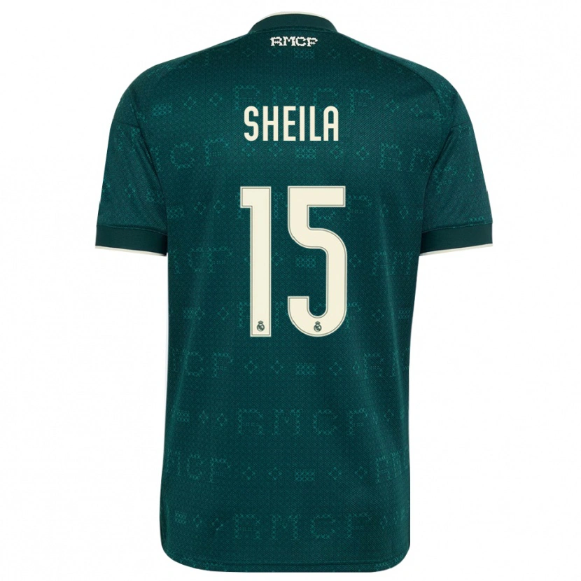 Danxen Kinderen Sheila García #15 Donker Leigrijs Wit Uitshirt Uittenue 2026/27 T-Shirt
