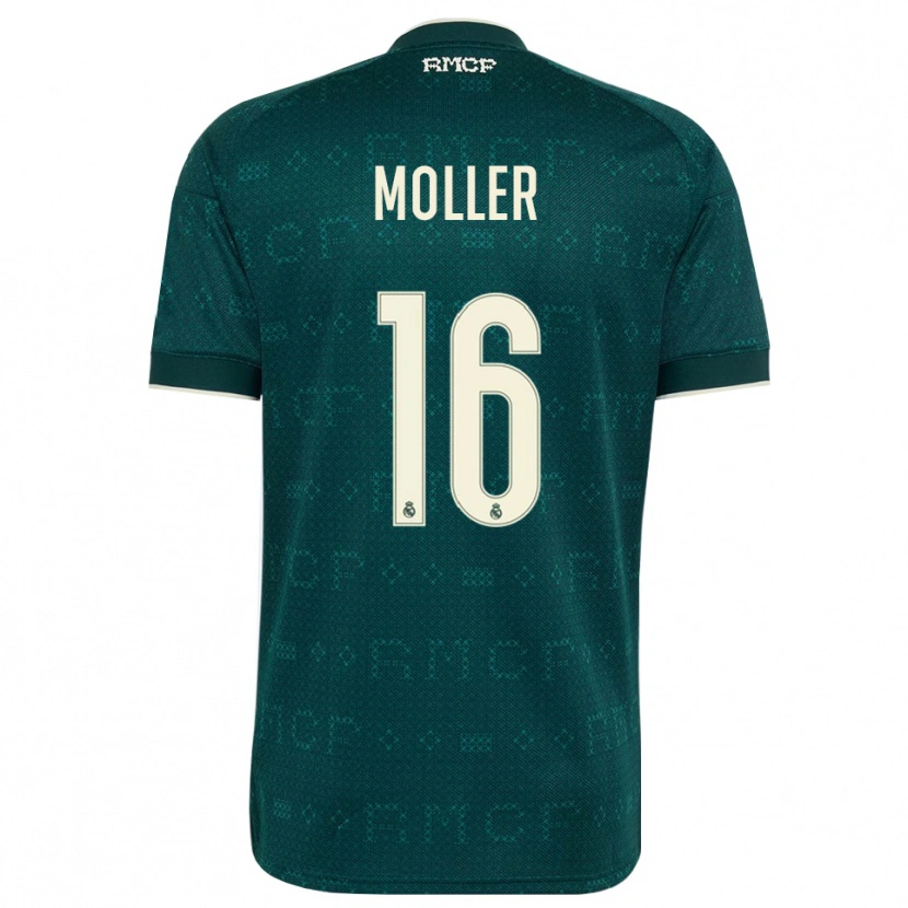 Danxen Kinderen Caroline Moller #16 Donker Leigrijs Wit Uitshirt Uittenue 2026/27 T-Shirt