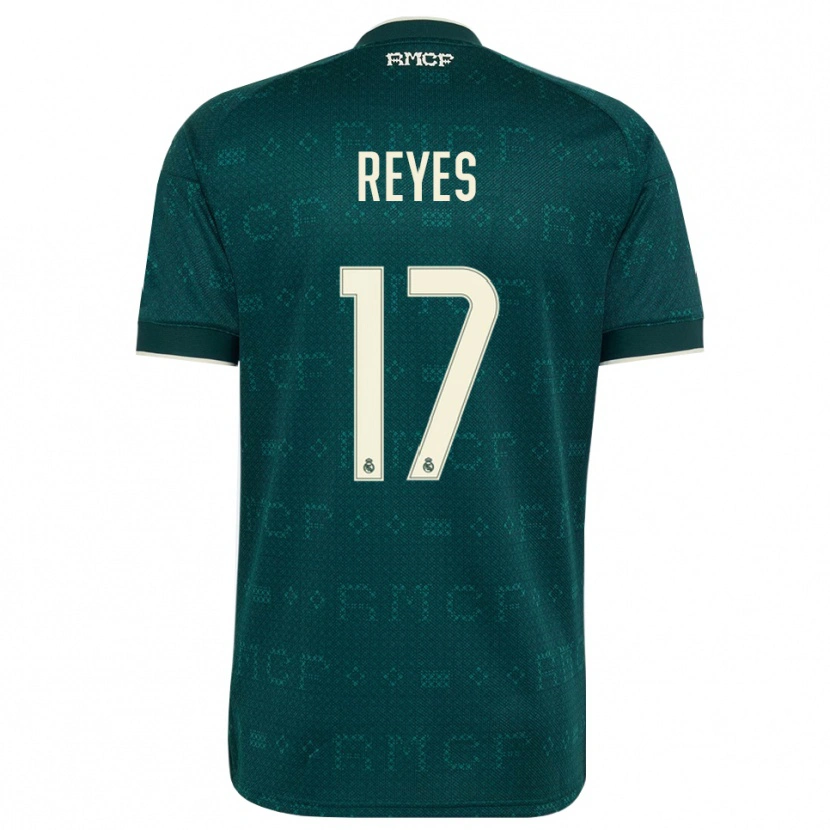 Danxen Kinderen José Reyes #17 Donker Leigrijs Wit Uitshirt Uittenue 2026/27 T-Shirt