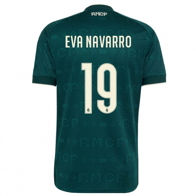 Danxen Kinderen Eva Navarro #19 Donker Leigrijs Wit Uitshirt Uittenue 2026/27 T-Shirt