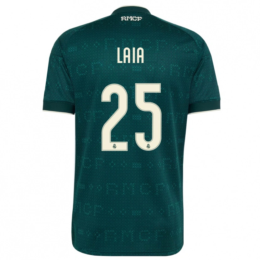 Danxen Kinderen Laia López De La Morena #25 Donker Leigrijs Wit Uitshirt Uittenue 2026/27 T-Shirt