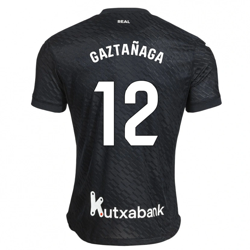 Danxen Kinderen Julen Gaztañaga #12 Zwart Wit Uitshirt Uittenue 2026/27 T-Shirt