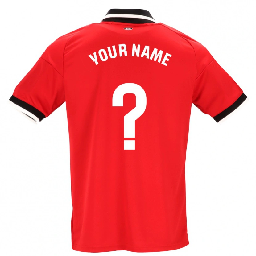 Danxen Kinderen Uw Naam #0 Zwart Wit Rood Uitshirt Uittenue 2026/27 T-Shirt