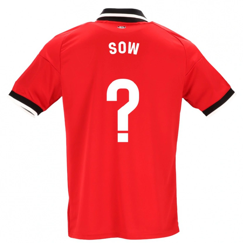 Danxen Kinderen Bakary Sow #0 Zwart Wit Rood Uitshirt Uittenue 2026/27 T-Shirt