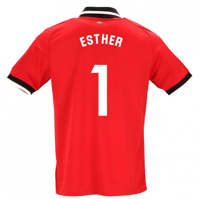 Danxen Kinderen Esther Sullastres Ayuso #1 Zwart Wit Rood Uitshirt Uittenue 2026/27 T-Shirt